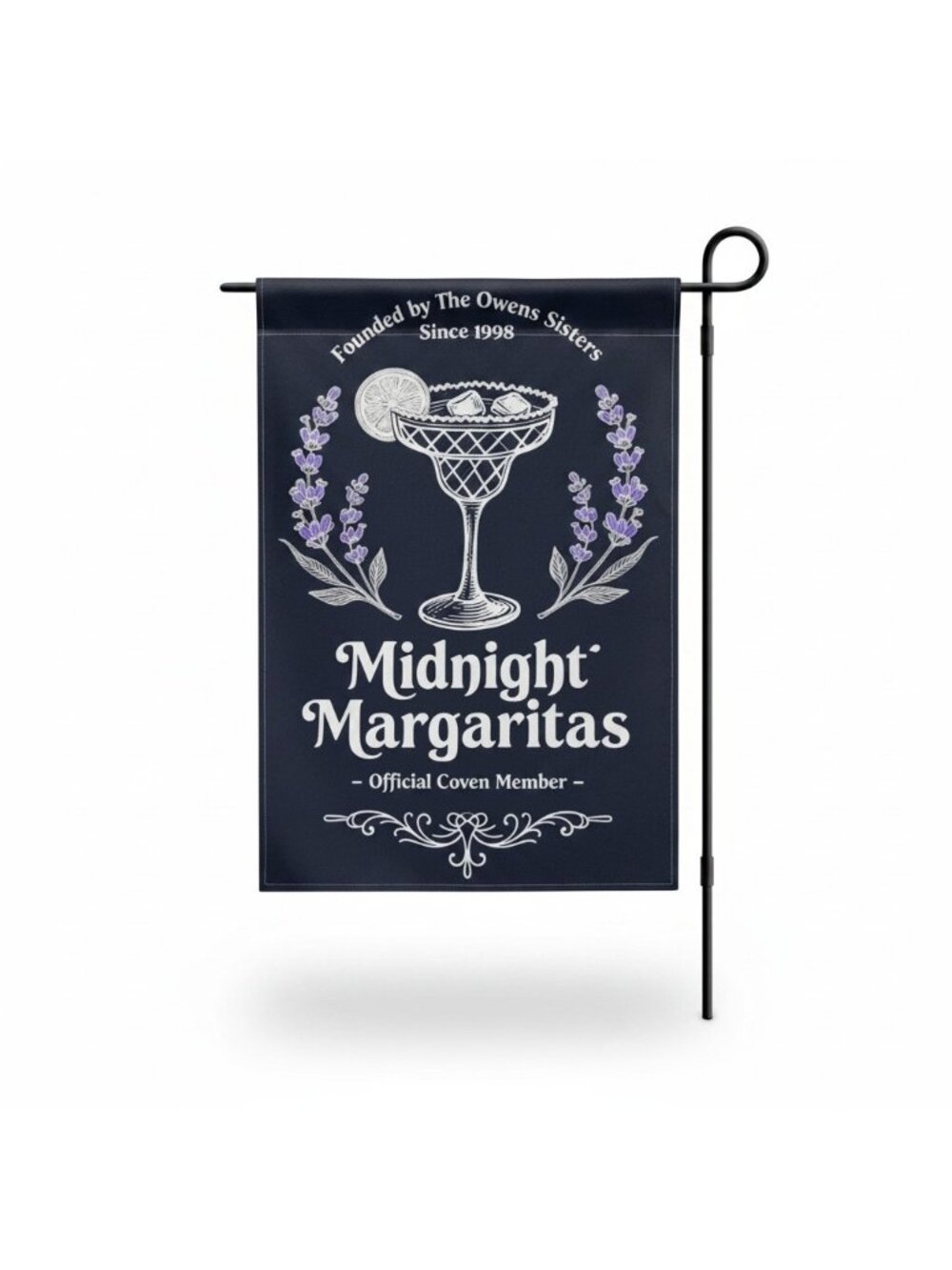 Midnight Margaritas Garden Flag 18x12 Magic Witchy Party Outdoor Decor